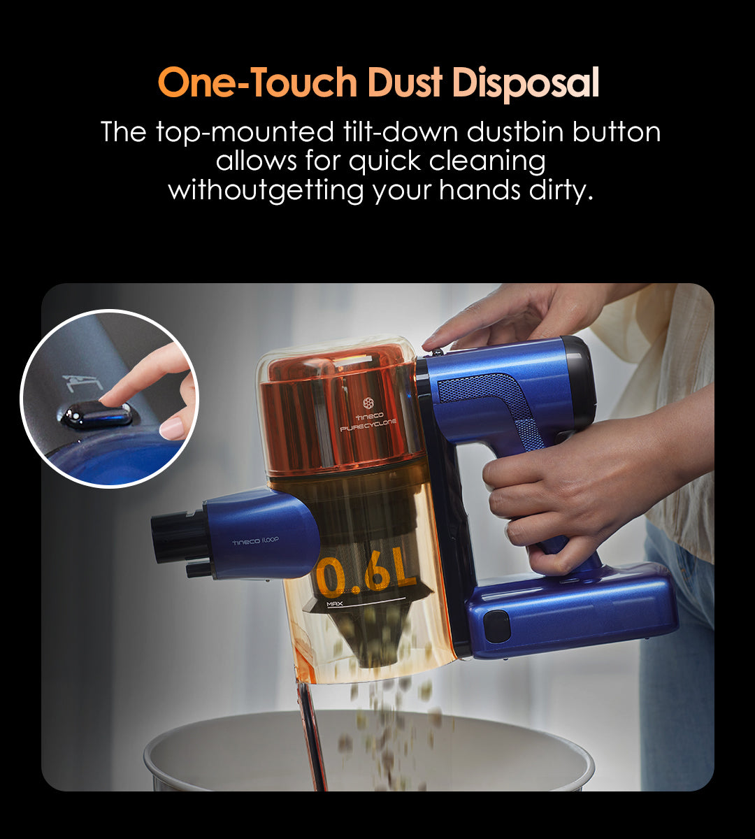 Tineco PURE ONE S70 Pro Cordless Vacuum cleaner, best vacuum for pet hair, tineco vacuum, handheld vacuum, best cordless vacuum for pet hair