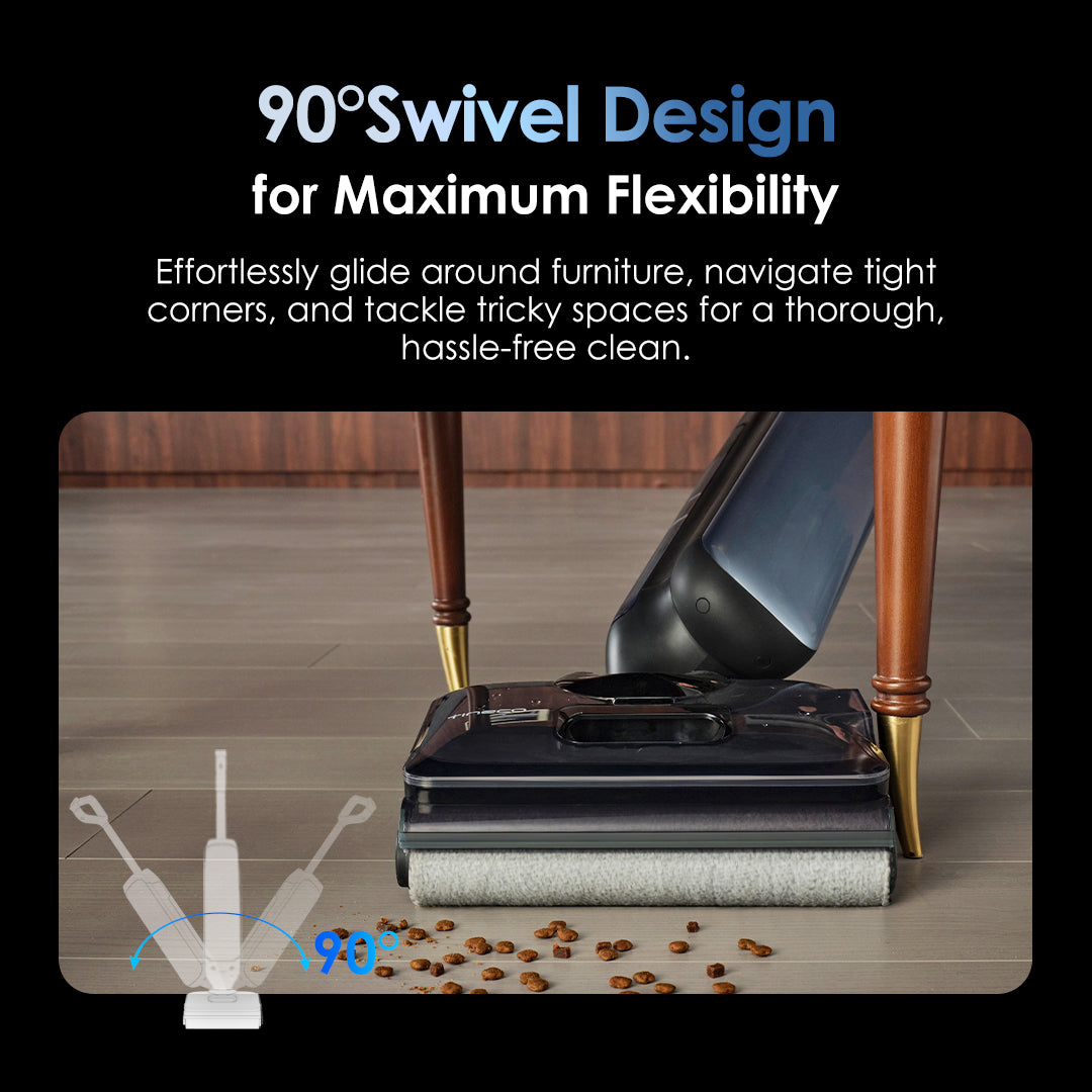 Tineco FLOOR ONE S9 Artist Pro Wet Dry Vacuum Cleaner, best cordless vacuum, best vacuum cleaner, best vacuum for pet hair, handheld vacuum
best cordless vacuum for pet hair, 90°Swivel Design