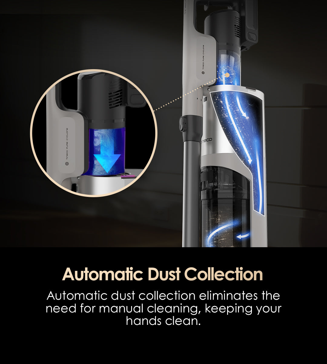 Automatic Dust Collection
Automatic dust collection eliminates the need for manual cleaning, keeping your hands clean.
