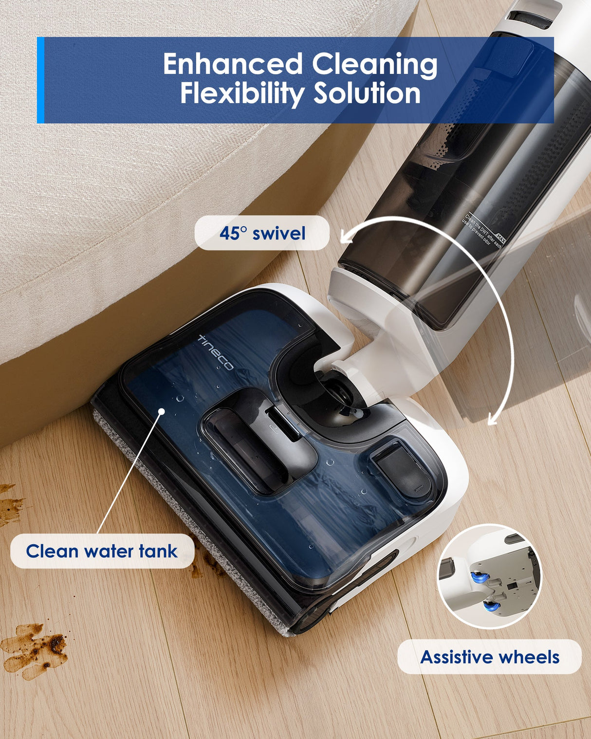 Tineco FLOOR ONE S6 Stretch Lite Wet Dry Vacuum Cleaner