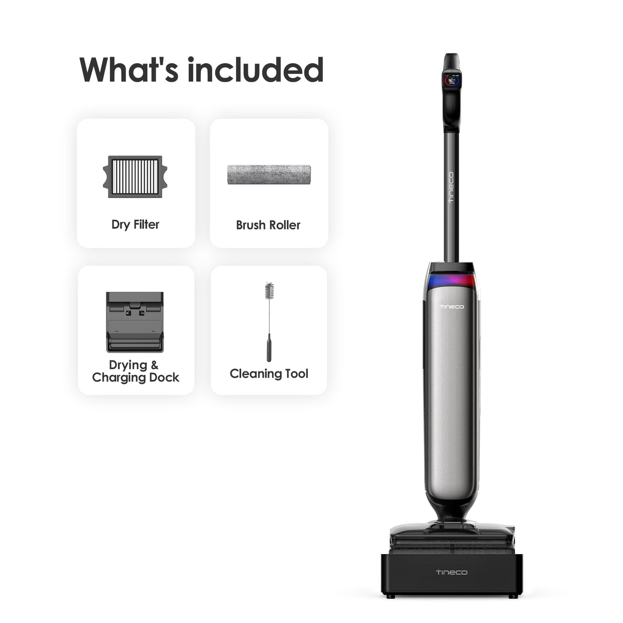 Tineco FLOOR ONE S9 Artist Steam Wet Dry Vacuum Cleaner, best cordless vacuum, best vacuum cleaner, best vacuum for pet hair, handheld vacuum
best cordless vacuum for pet hair