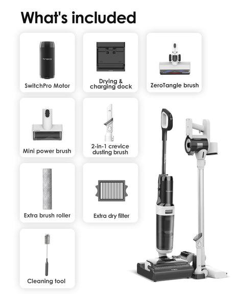 Tineco FLOOR ONE SWITCH S6 Stretch Wet Dry Vacuum Cleaner, best cordless vacuum, best vacuum cleaner, best vacuum for pet hair, handheld vacuum
best cordless vacuum for pet hair