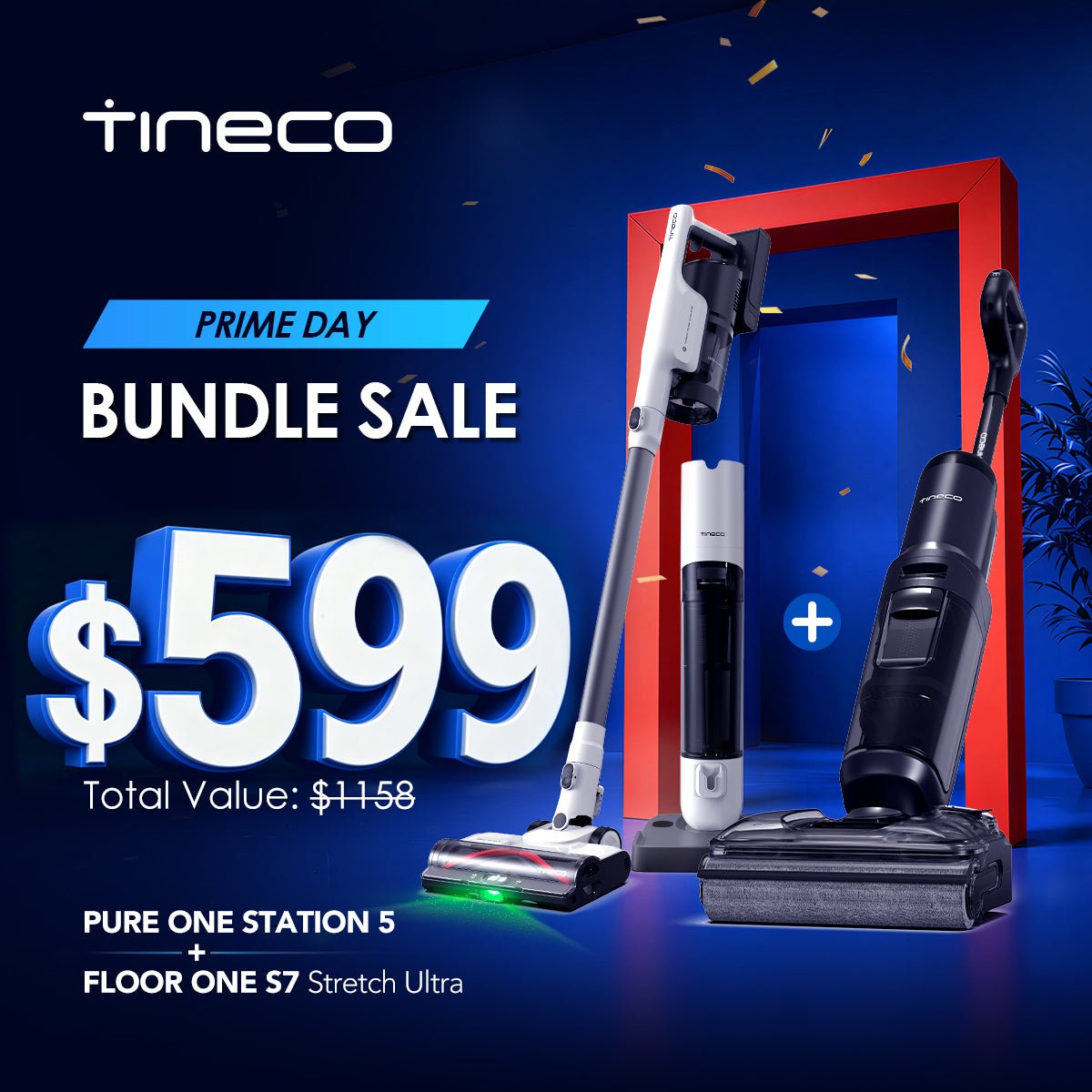 Tineco Prime Bundle FLOOR ONE S7 Stretch Ultra + Pure ONE Station 5 Bundle