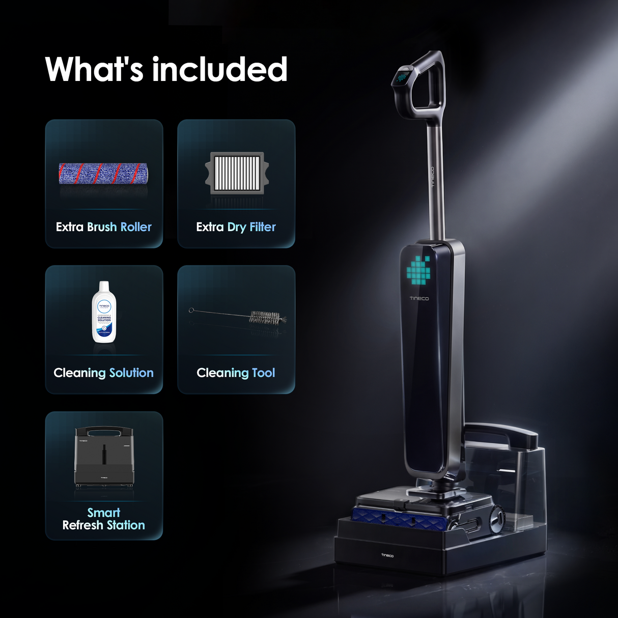 Tineco FLOOR ONE STATION S9 Scientist Pro Wet Dry Vacuum Cleaner