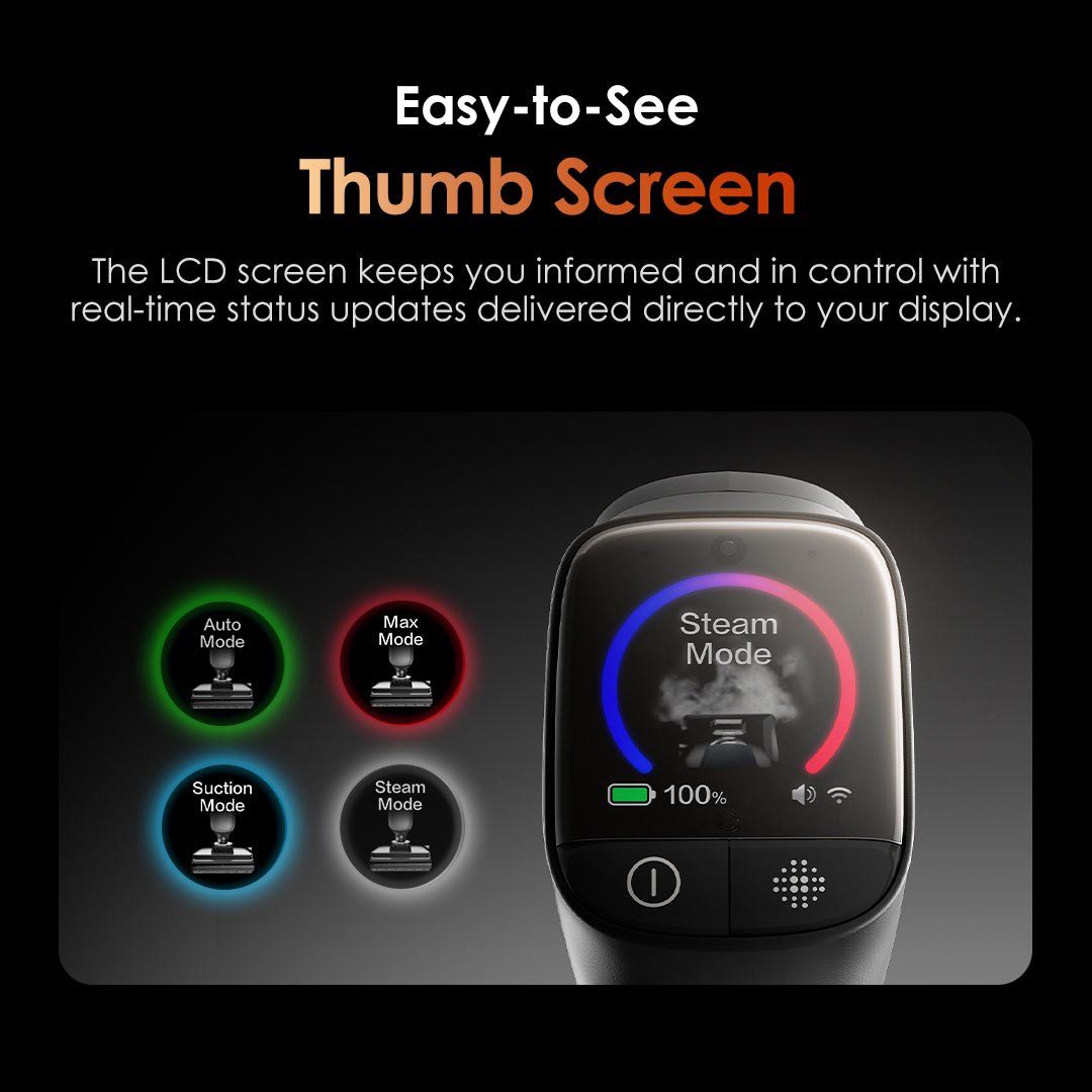Easy-to-See Thumb Screen
The LCD screen keeps you informed and in control with real-time status updates delivered directly to your display.
