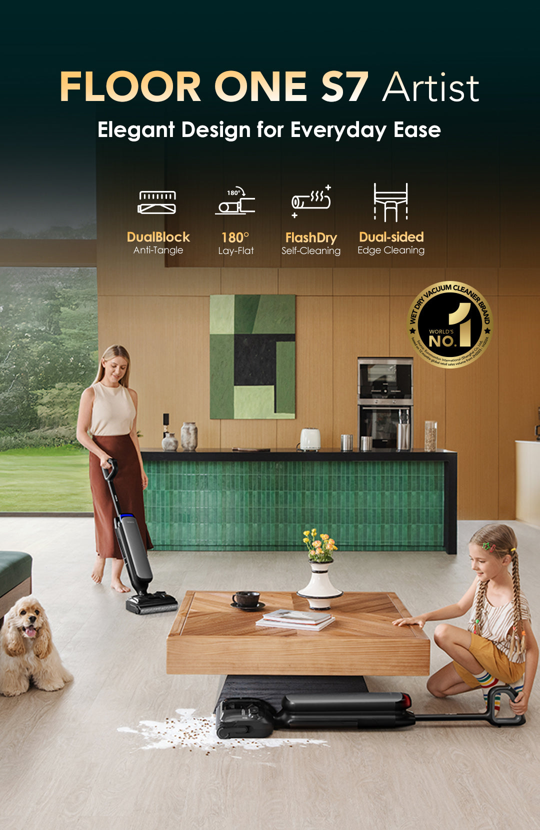 Tineco FLOOR ONE S7 Artist Wet Dry Vacuum Cleaner, best cordless vacuum, best vacuum cleaner, best vacuum for pet hair, handheld vacuum
best cordless vacuum for pet hair