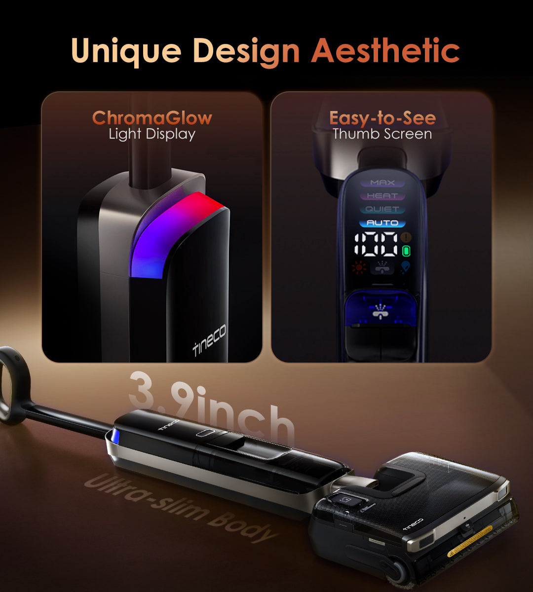 Unique Design Aesthetic
3.9inch Ultra-Slim Body
ChromaGlow Light Display
Easy-to-See Thumb Screen