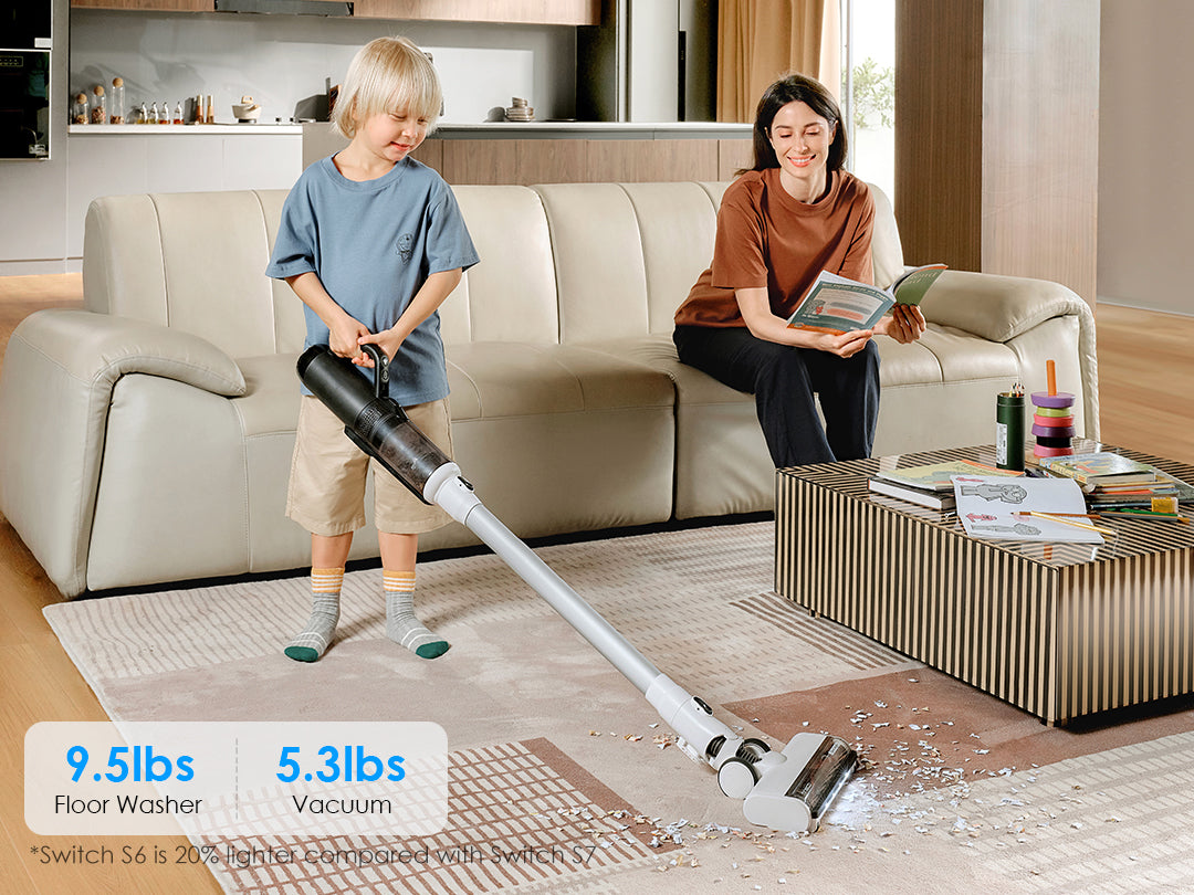 Tineco Floor ONE SWITCH S6 Wet Dry Vacuum Cleaner, best cordless vacuum, best vacuum cleaner, best vacuum for pet hair, handheld vacuum
best cordless vacuum for pet hair, Lightweight without Compromising Cleaning Performance