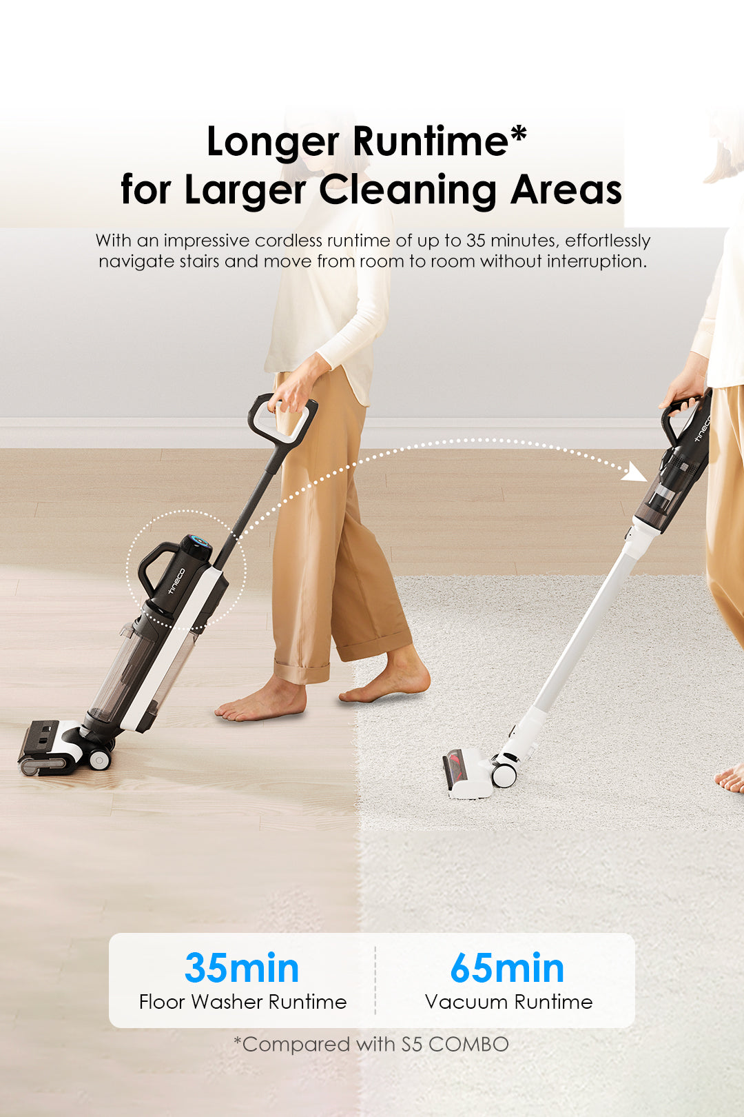 Tineco Floor ONE SWITCH S6 Wet Dry Vacuum Cleaner, best cordless vacuum, best vacuum cleaner, best vacuum for pet hair, handheld vacuum
best cordless vacuum for pet hair
