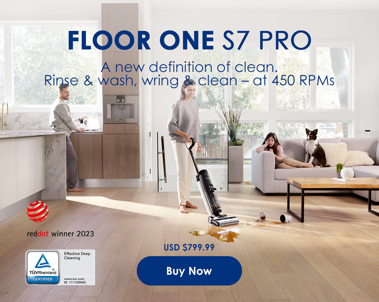 Tineco Floor One S7 Pro: Light on the brush roller #Tineco #TinecoMala