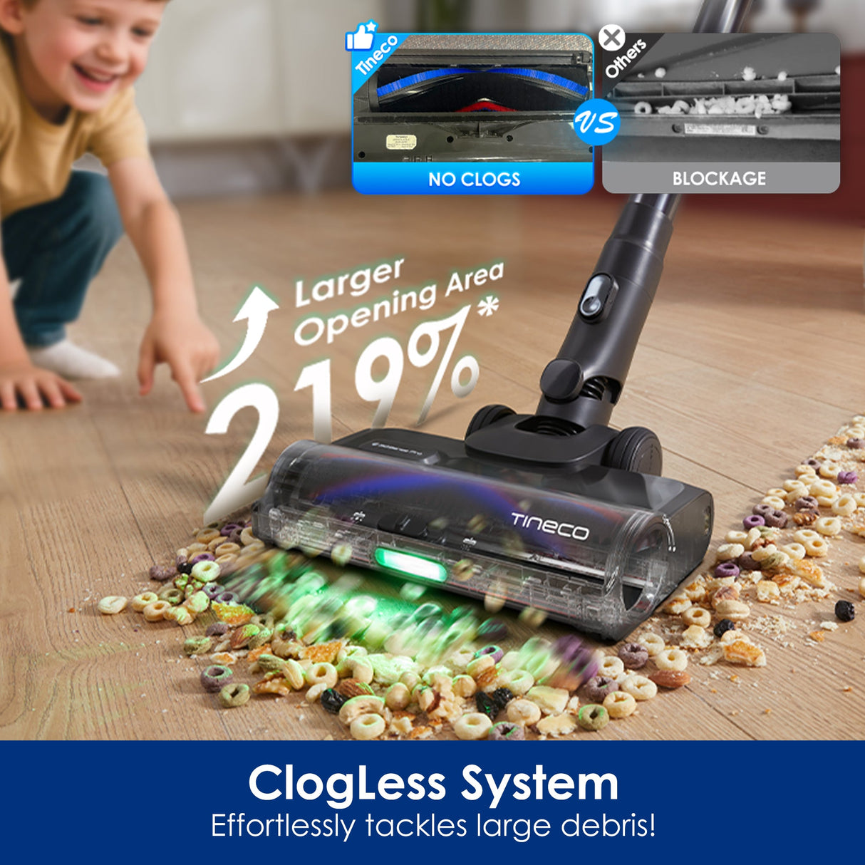 Tineco PURE ONE S70 Cordless Smart Vacuum Blue Gray